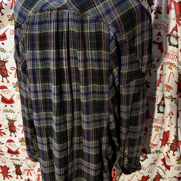 Free People Plaid Button Down shirt - Picture 2 of 7